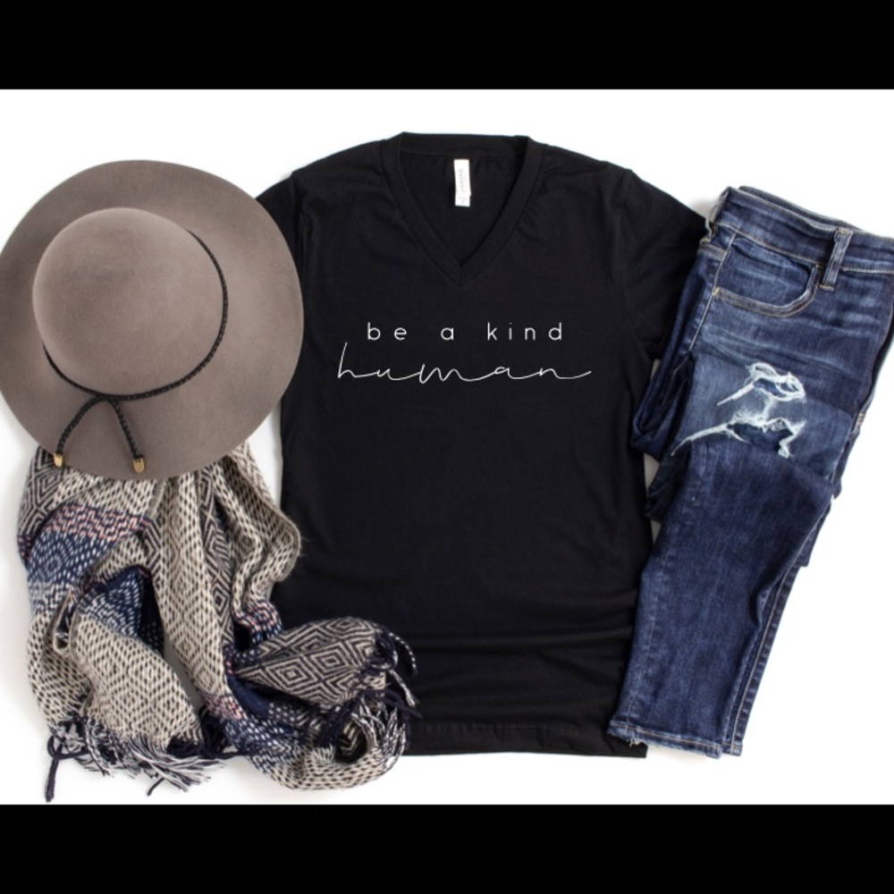 New Boutique Bella + Canvas “Be a Kind Human” positivity soft tee shirt